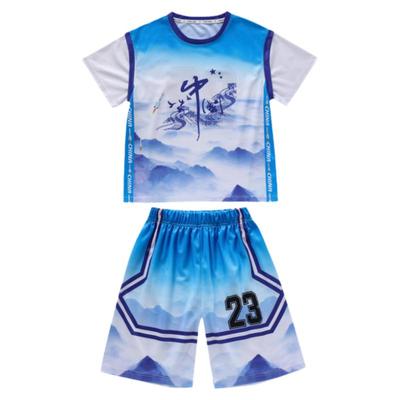 男童夏季速干套装篮球服2025新款儿童夏款薄款男孩运动球衣夏装潮