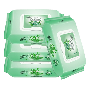 清风湿巾洁阴私处房事家用杀菌湿纸巾一次性清洁卫生湿巾大包80片