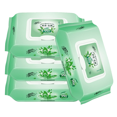 清风湿巾洁阴私处房事家用杀菌湿纸巾一次性清洁卫生湿巾大包80片