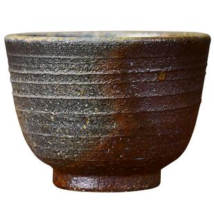 宏中 宜兴本山老段泥紫砂主人杯 古法土窑松木柴烧窑变落灰品茗杯