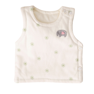 初生新婴儿马甲春秋款保暖加厚背心男女宝宝冬季表里纯棉无袖坎肩