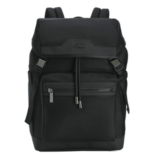黑武士|FILA 斐乐官方男士背包百搭休闲翻盖双肩包书包通勤电脑包