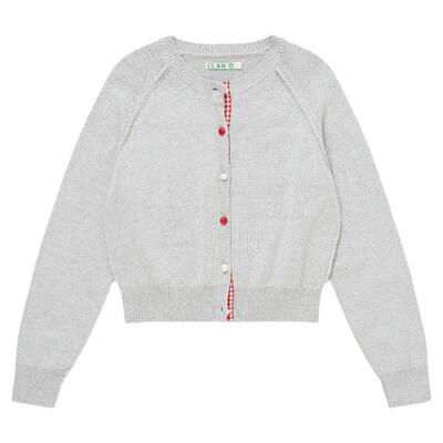 LLANO单排扣圆领上衣棉