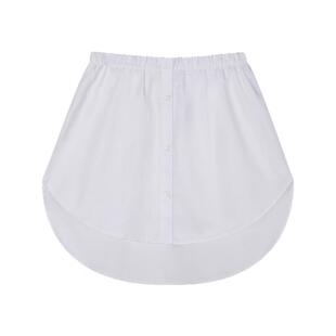 屁帘女假下摆秋冬卫衣打底内搭叠穿神器遮屁帘大码白色衬衫半身裙