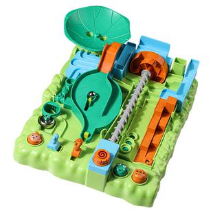 儿童丛林闯关大冒险滚珠益智玩具男孩6岁以上8弹珠轨道5迷宫游戏7