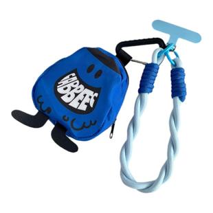 搞怪零钱包手机挂绳麻花手腕防丢绳带小包可爱小孩儿童收纳包迷你挂件腕带能放卡耳机袋手绳链创意旅游夹片壳