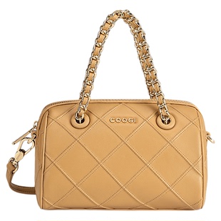 COOGI包包新款头层牛皮女包新款轻奢手拎包斜挎包手提包波士顿包