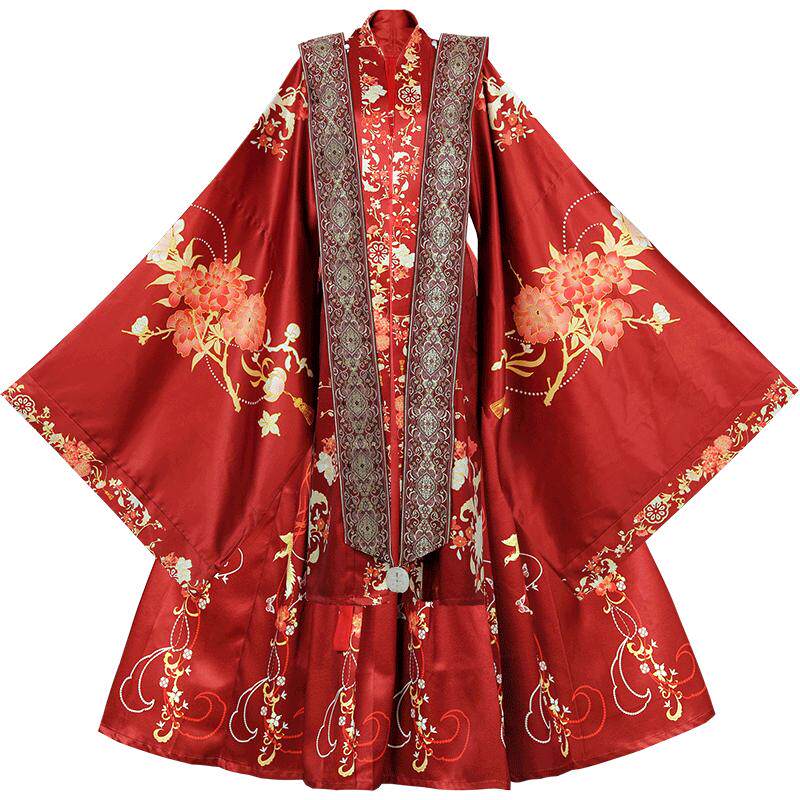 秋季凤冠霞帔情侣花嫁款汉服