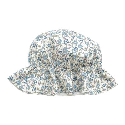 婴儿帽子夏季薄款防晒碎花渔夫帽