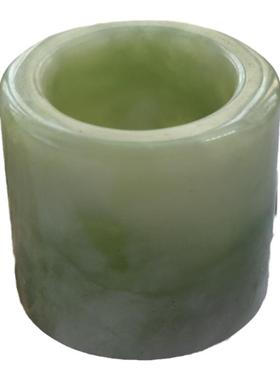 天然玉器玉石精品岫玉扳指戒指指环手饰品正品时尚流行绿色独特
