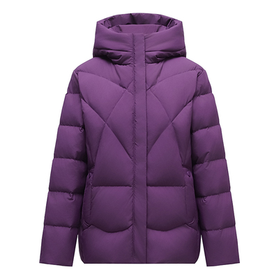 啄木鸟羽绒服女款2025冬季新款时尚连帽妈妈加绒保暖洋气短款外套