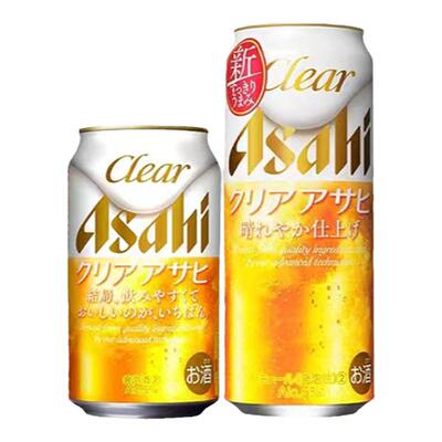 26年3月产朝日Clear发泡啤酒日本进口Asahi爽口鲜生啤泡沫充盈