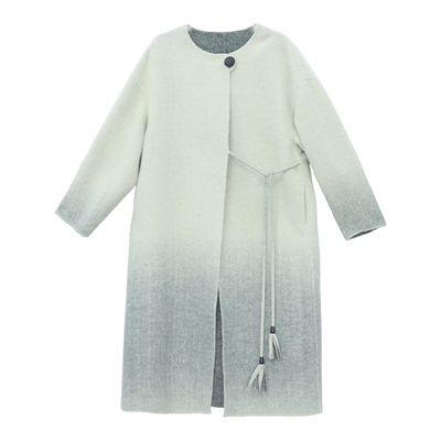 it'real瑞尔25年冬季新款简约百搭气质渐变双面呢大衣女