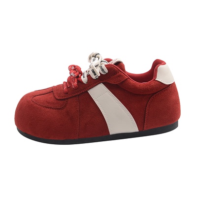 超火韩系平底板鞋女秋冬季休闲鞋