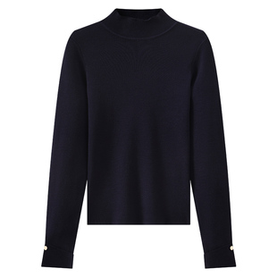 库恩玛维Clean Fit半高领修身毛衣女2025年冬季新款内搭针织上衣