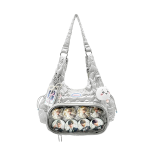 winkouv原创韩系追星小食量斜挎痛包大容量高级感日常托特包娃包