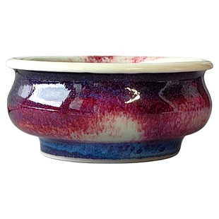 神垕钧瓷苗帅浩紫色手工茶杯传统红色钧瓷47号玉石釉主人杯喝茶