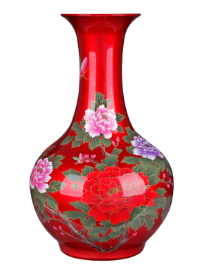 景德镇陶瓷花瓶牡丹花瓶