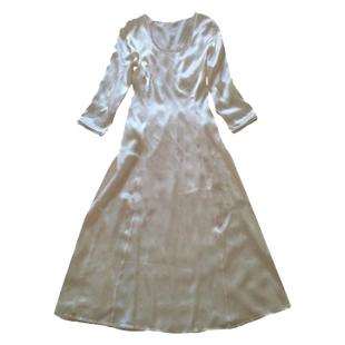 高端定制真丝绸睡衣女长袖睡裙宫廷风打底裙长裙家居服外穿连衣裙