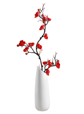 仿真桃花枝摆件客厅盆景腊梅装饰