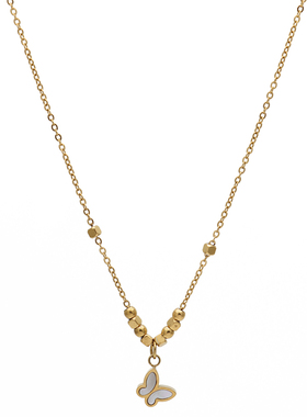 ZOXI轻奢小众灵动蝴蝶项链不掉色