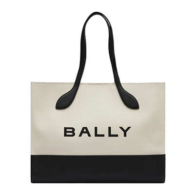BALLY巴利女士BAR帆布托特包