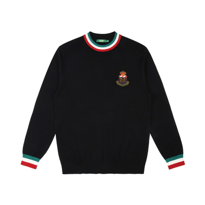 雷迪波尔绵羊毛撞色条纹毛衣