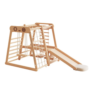 少年与树儿童实木多功能运动攀爬架滑梯秋千黑板吊环秋千组合玩具