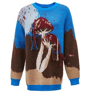 Vero Moda奥莱针织衫女秋冬清仓宽松艺术图案可爱休闲毛衣百搭