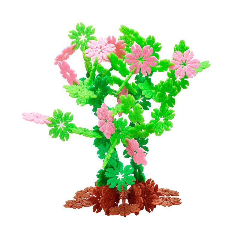 宝宝精细动作训练树叶雪花片积木