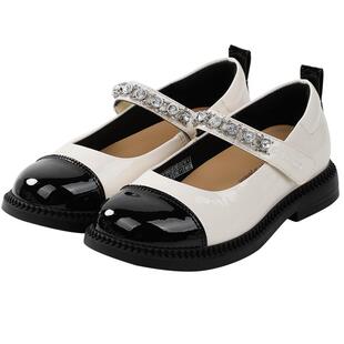 Dr.Kong江博士儿童鞋春秋季女童皮鞋拼色礼仪鞋宝宝公主鞋