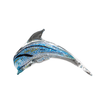 海豚鱼缸造景动物样板间博山琉璃