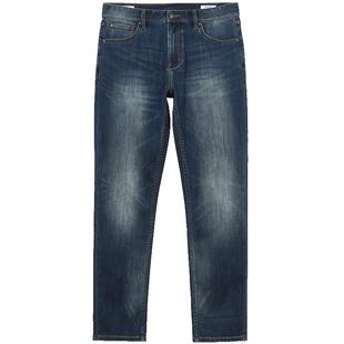 901杰克琼斯男装秋季深蓝修身复古猫须水洗牛仔裤男士男款长裤子