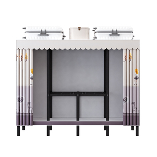 免安装衣柜出租房家用卧室简易布衣柜全钢架加粗加厚折叠收纳衣橱