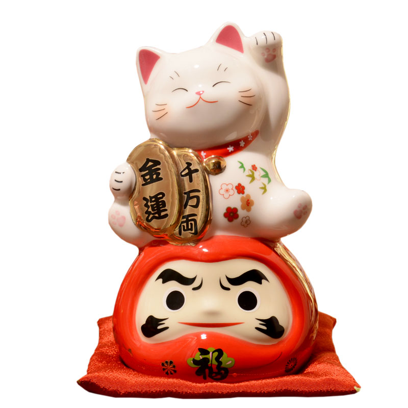 日式招财猫摆件中号高级精致