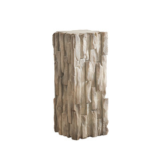 形上侘寂风“石语清寂”仿白玉底座民宿玄关摆件客厅落地装饰品