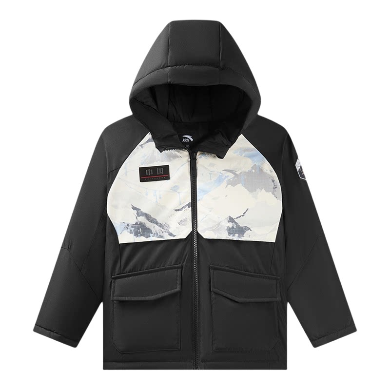 安踏冬季男童户外时尚运动羽绒服