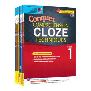 SAP 新加坡小学英语完形填空练习册 Conquer Comprehension Cloze Techniques 1-6年级 英语专项训练 攻克系列 英文原版进口教辅