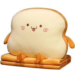 吐司抱枕毯子二合一办公室午睡枕趴睡枕车用车载被子两用靠枕枕头