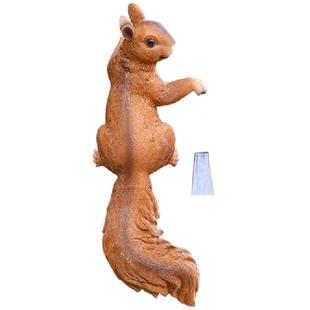 花园装饰庭院摆件园林树上动物装饰户外太阳能灯仿真松鼠提灯挂件