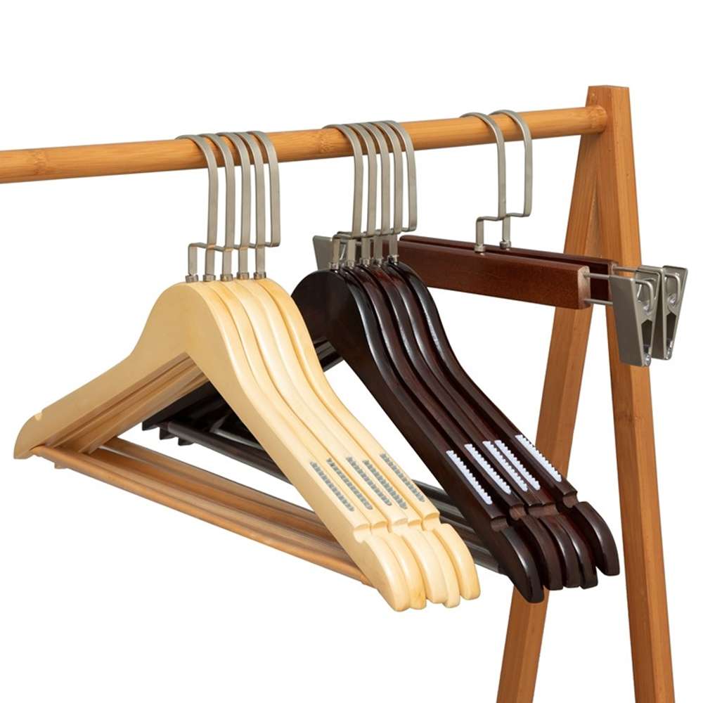 实木衣架家用挂衣木质防滑裤架裤夹晾晒衣挂男女衣撑西服婚纱衣架