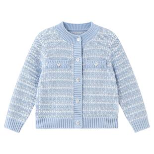 全棉时代儿童毛衣外套女幼童宝宝棉线开衫纯棉舒适透气秋冬款