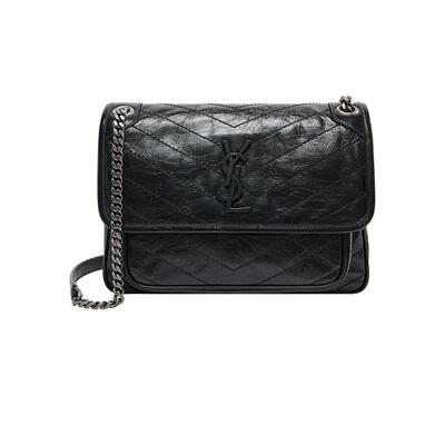 saintlaurent牛皮翻盖链条包