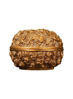 佛香天逸印泥盒铜创意摆件