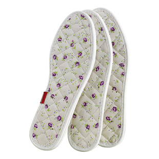 纯棉鞋垫女款吸汗防臭全棉布透气女士手工软底舒适薄款女式防滑36