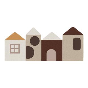 儿童房装饰墙贴3d立体童趣风墙面遮丑防撞护墙板毛毡软包墙围