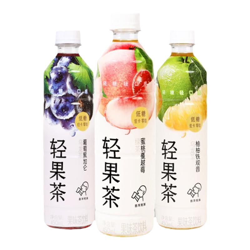 喜茶轻果茶低糖低卡0脂果味茶饮料450ml*12/15瓶整箱