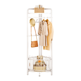 转角衣架落地隔夜收纳衣服置物架卧室简易晾挂衣架室内轻奢衣帽架