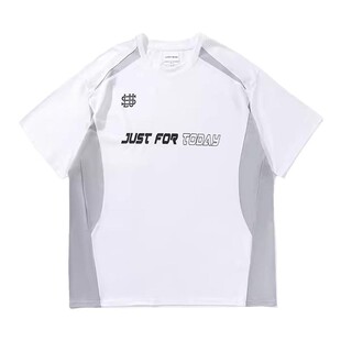 LUSHISI[只为今天]拼接美式运动篮球投篮服速干短袖跑步训练服男