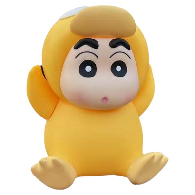 可达鸭蜡笔小新汽车电动车尾部挂件车载摆件汽车装饰品公仔创意